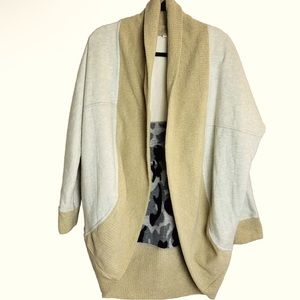 Hem & Thread‎ Cardigan Open Women Block Color Boho Relaxed Cozy.A104